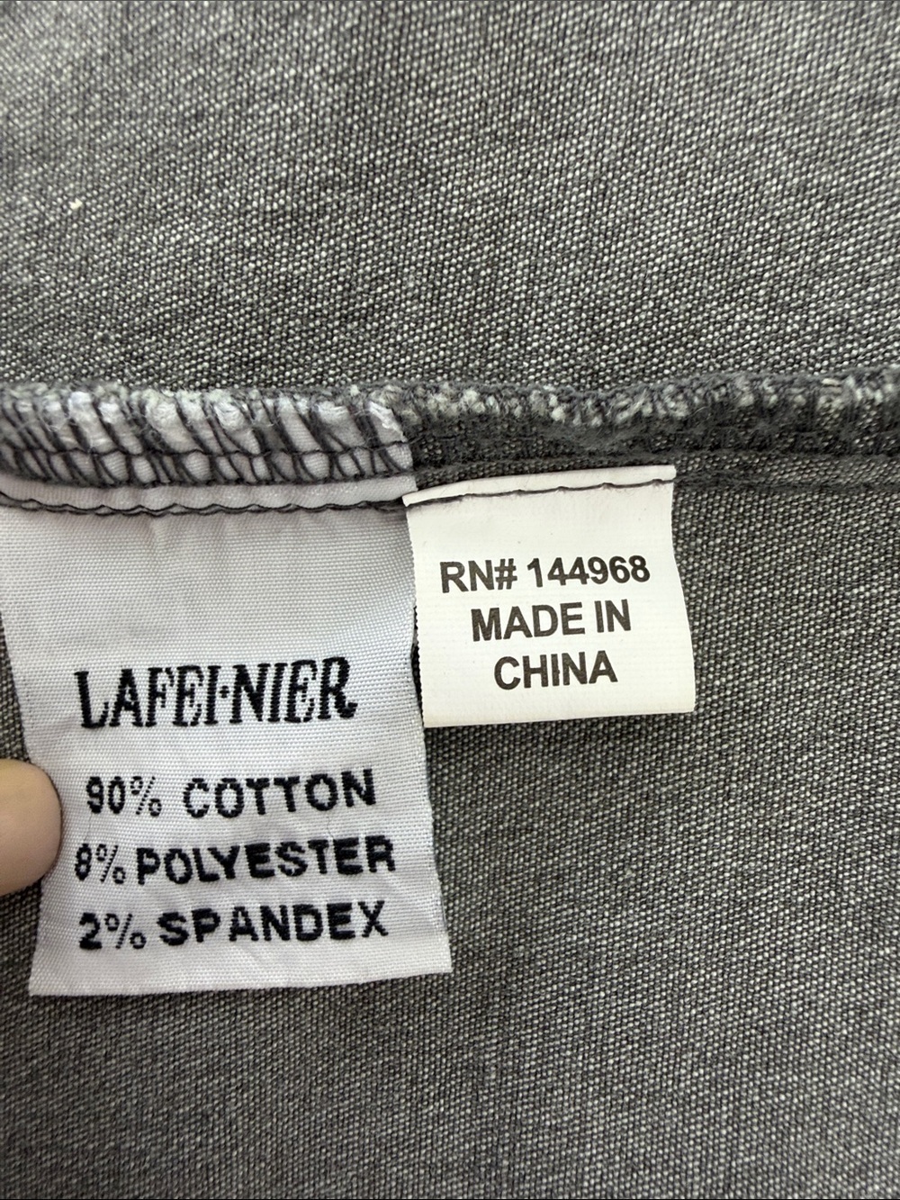 Women’s Grey Zip-Front Denim Jacket - Picture 11 of 11